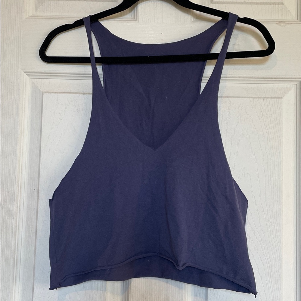 ❗️3/$10❗️SHEIN Dusty Purple Raw Edge Crop Tank Top